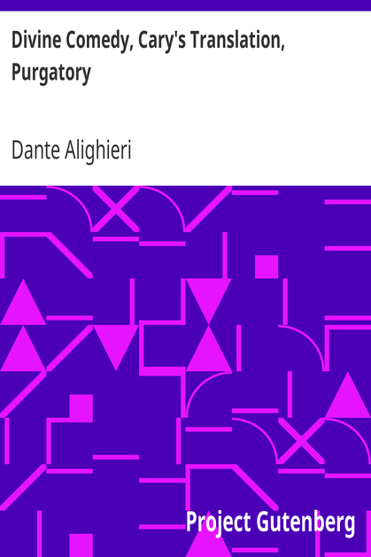 Divine Comedy, Cary's Translation, Purgatory cover