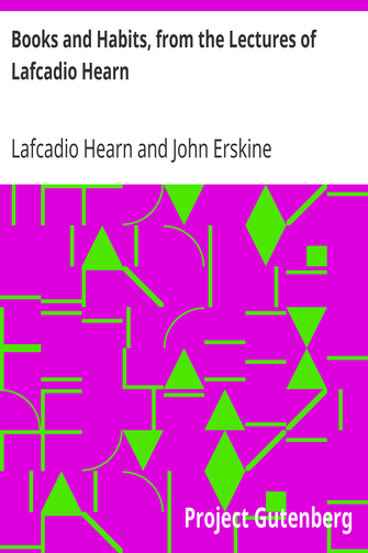Books and Habits, from the Lectures of Lafcadio Hearn cover