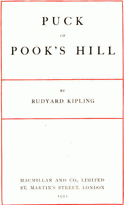 Puck of Pook's Hill cover