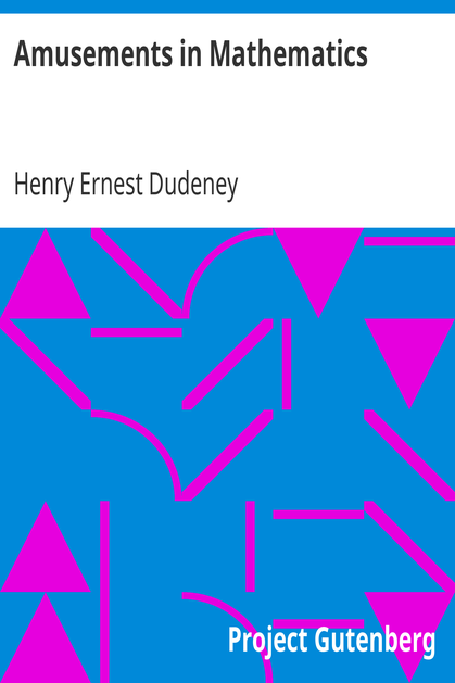 Amusements in Mathematics cover