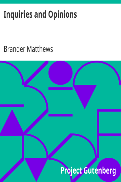 Inquiries and Opinions cover