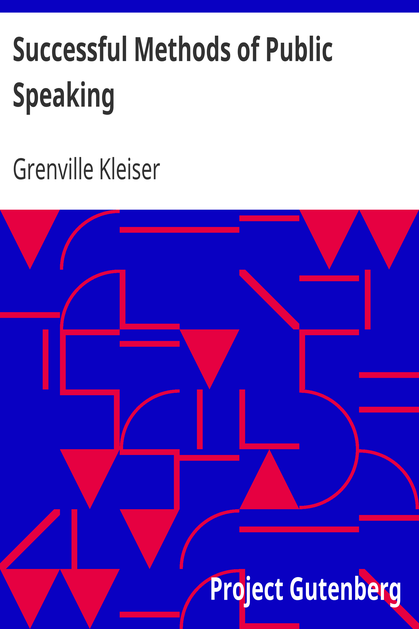 Successful Methods of Public Speaking cover