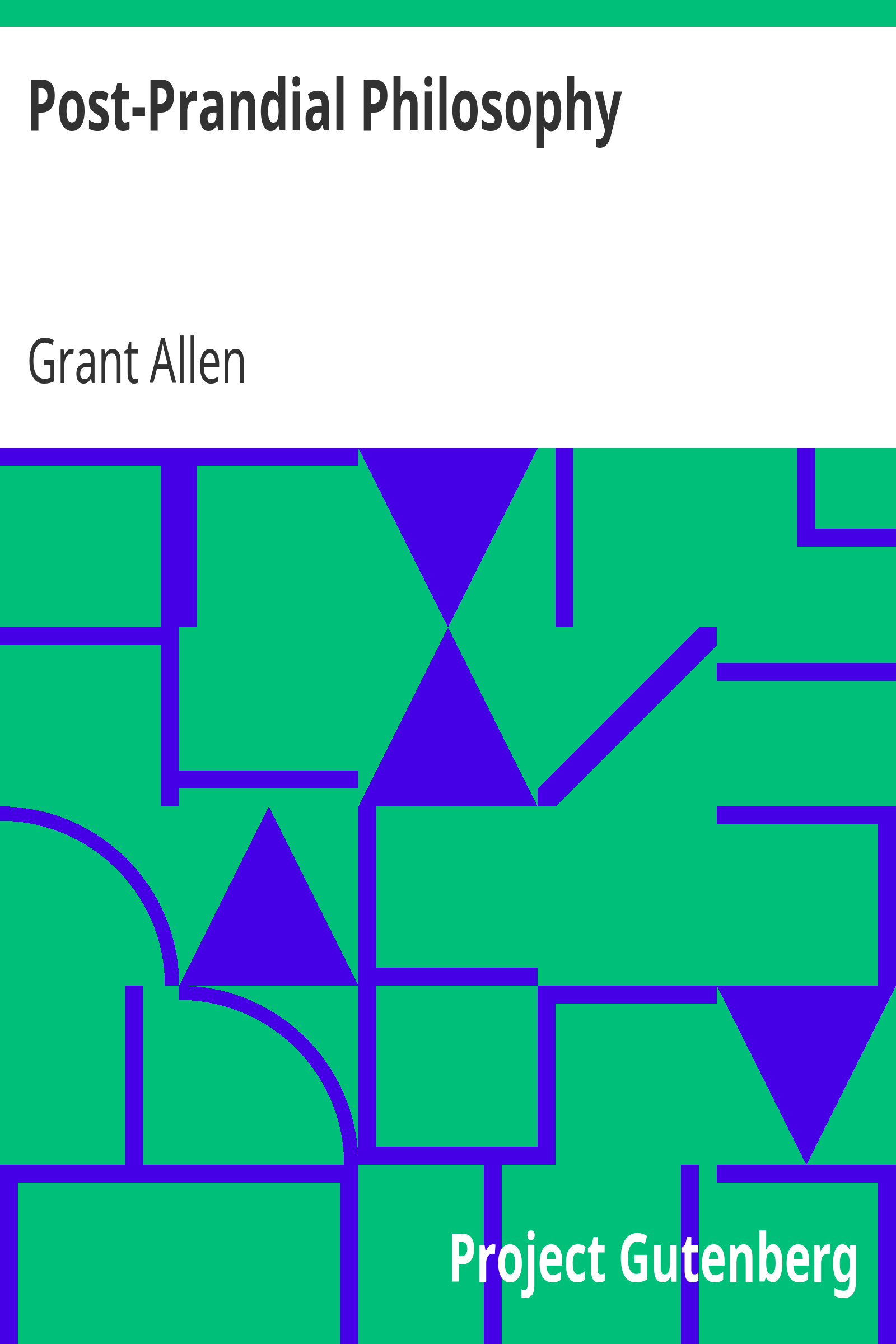 Post-Prandial Philosophy cover