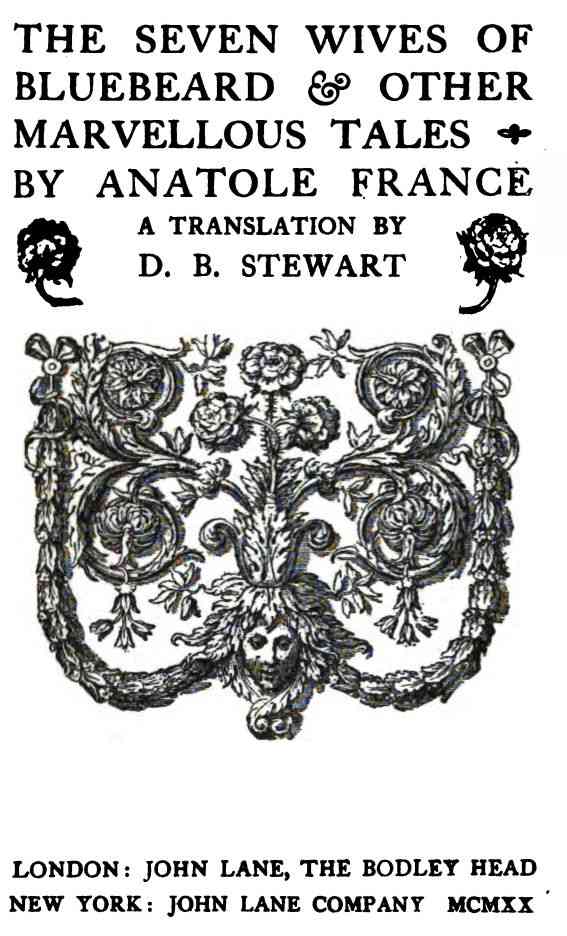 The Seven Wives of Bluebeard / 1920 cover