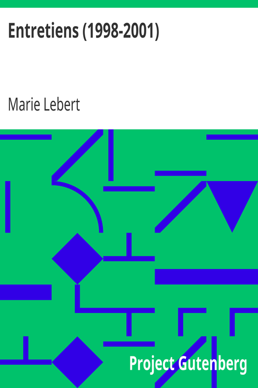 Entretiens (1998-2001) cover