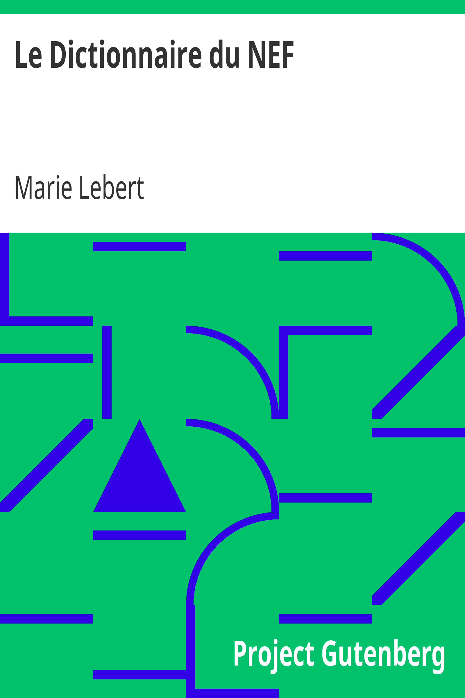 Le Dictionnaire du NEF cover