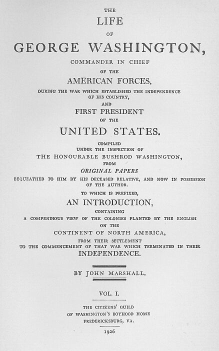 The Life of George Washington: A Linked Index to the Project Gutenberg Editions cover