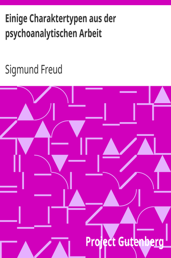 Einige Charaktertypen aus der psychoanalytischen Arbeit cover