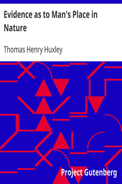 Evidence as to Man's Place in Nature cover