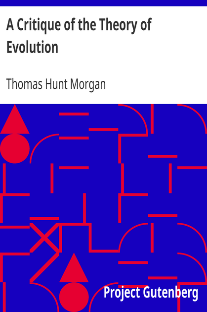A Critique of the Theory of Evolution cover
