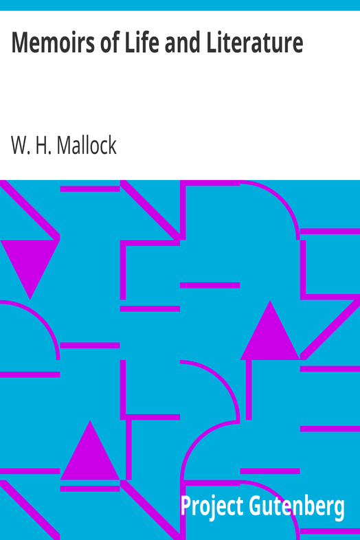 Memoirs of Life and Literature cover