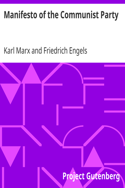 Manifesto of the Communist Party cover