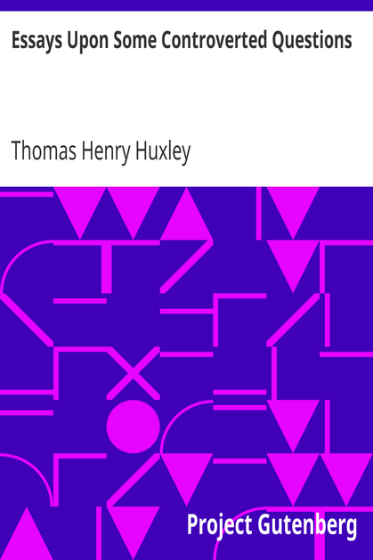 Essays Upon Some Controverted Questions cover