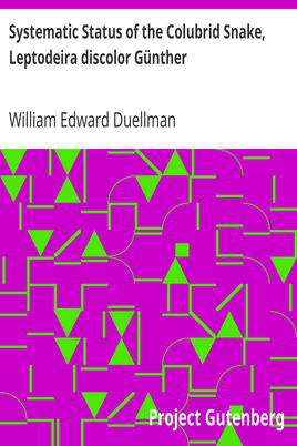 Systematic Status of the Colubrid Snake, Leptodeira discolor Günther cover