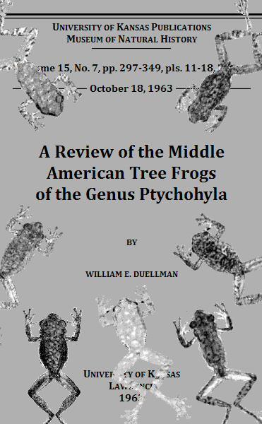 A Review of the Middle American Tree Frogs of the Genus Ptychohyla cover