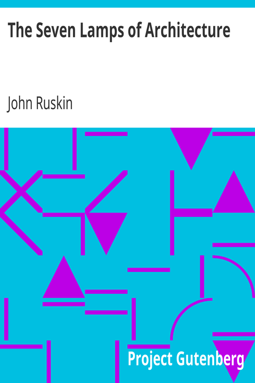 The Seven Lamps of Architecture cover