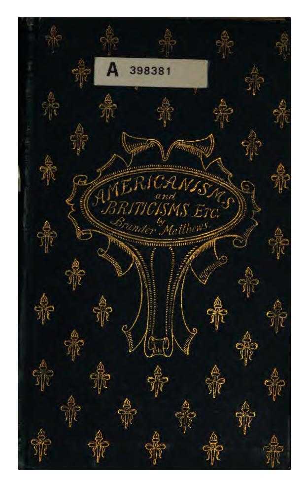 Americanisms and Briticisms; with other essays on other isms cover