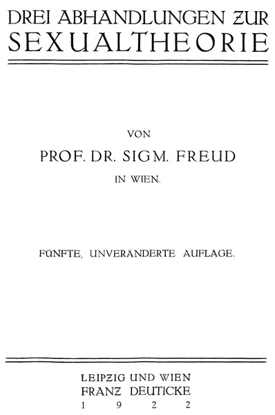 Drei Abhandlungen zur Sexualtheorie cover