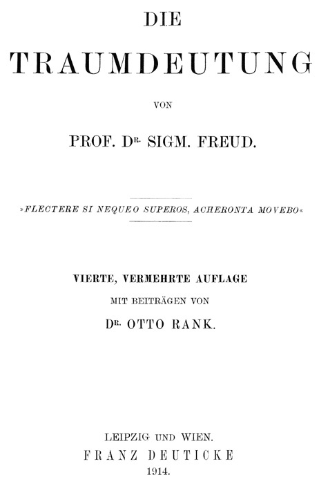 Die Traumdeutung cover