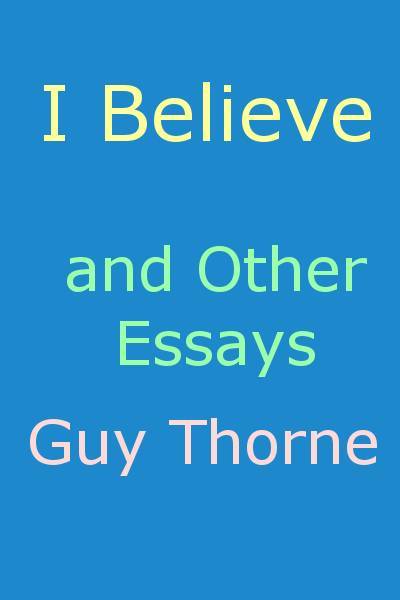 "I Believe" and other essays cover