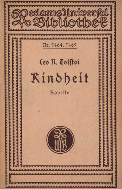 Kindheit: Autobiographische Novelle cover