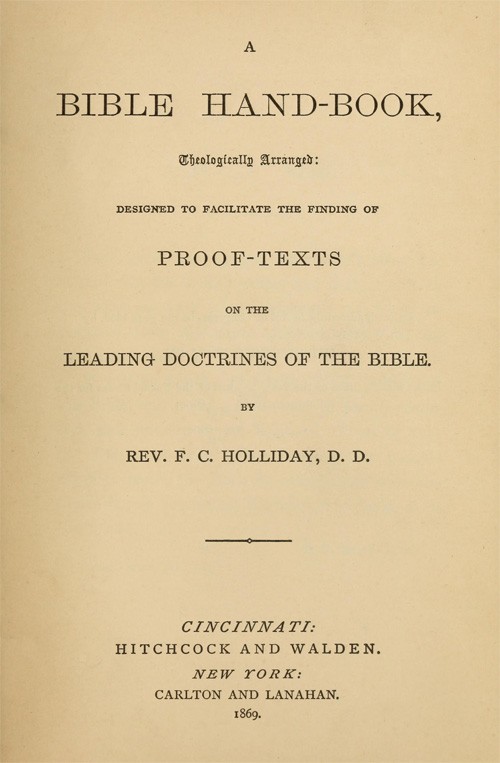 A Bible Hand-Book cover