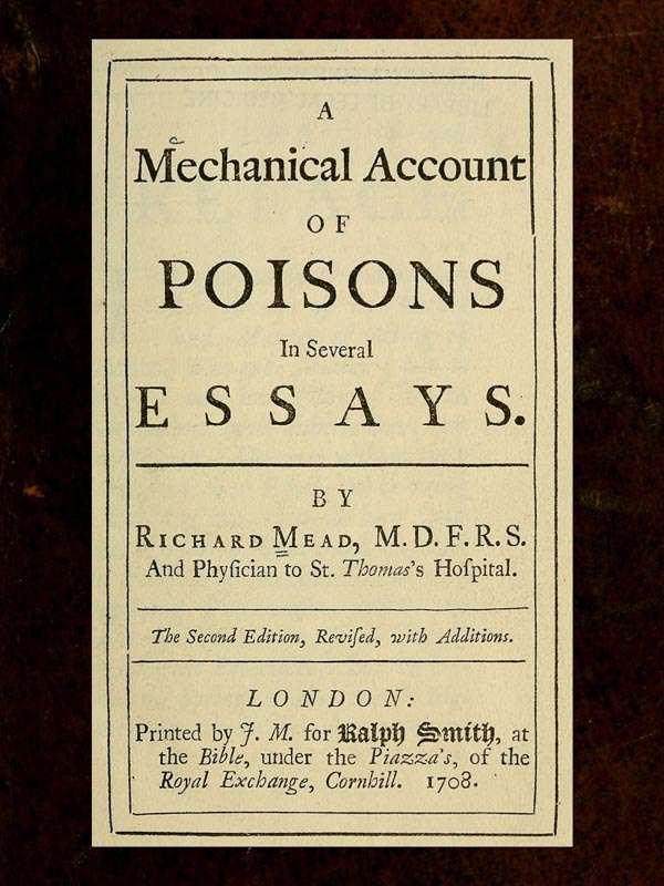 A Mechanical Account of Poisons in Several Essays cover