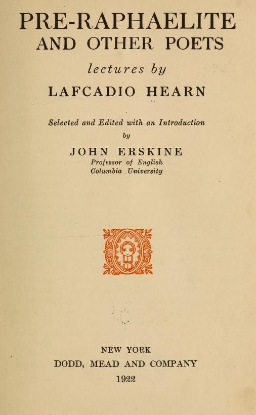 Pre-Raphaelite and other Poets cover