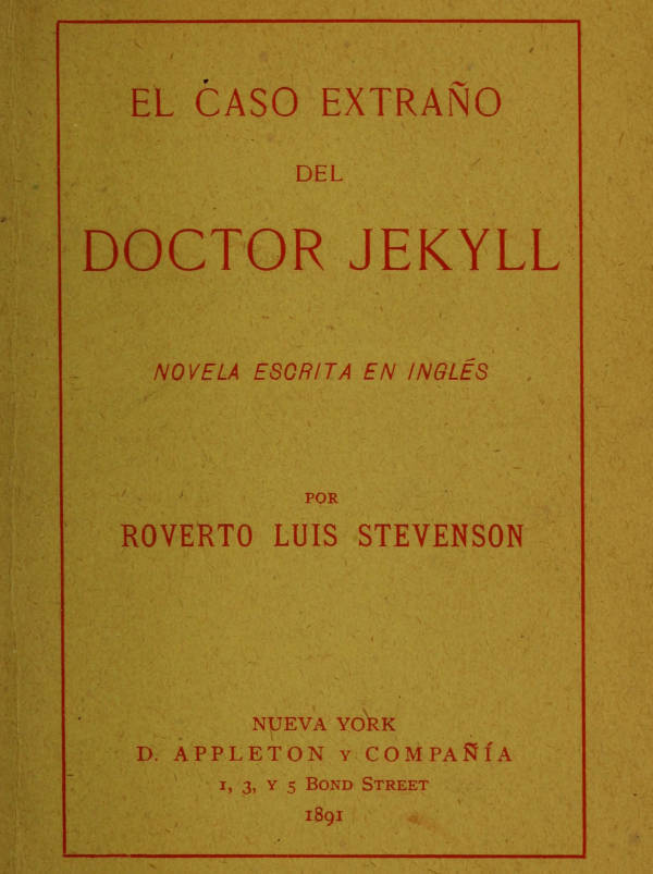 El caso extraño del Doctor Jekyll cover