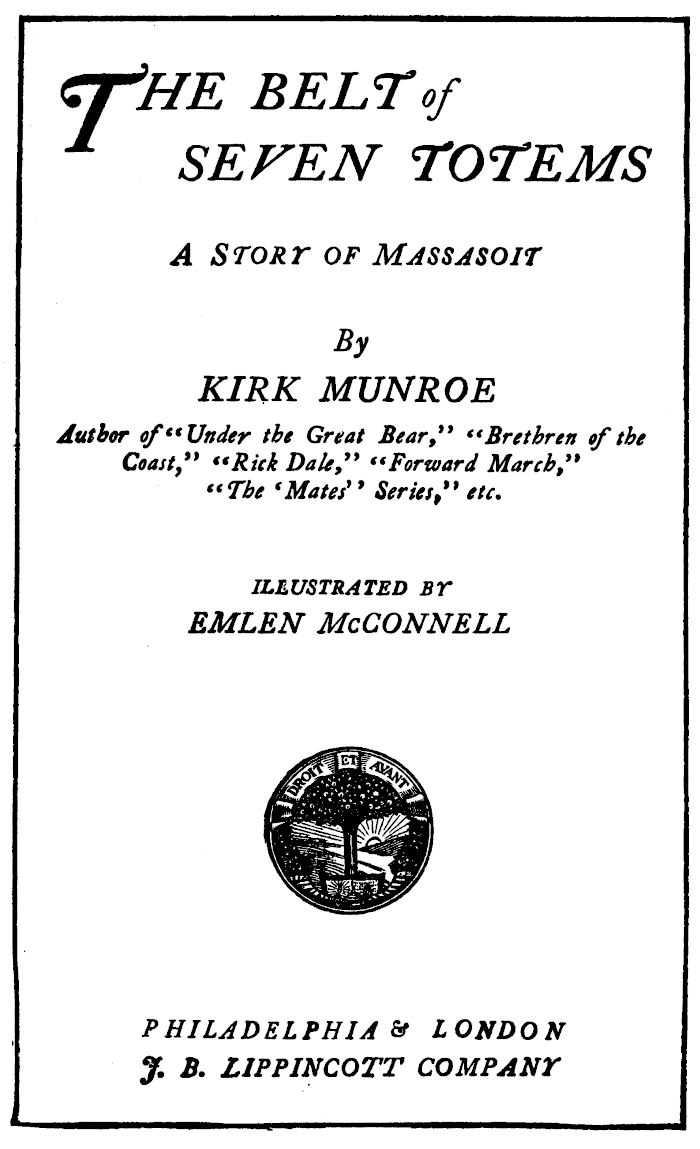 The Belt of Seven Totems: A Story of Massasoit cover