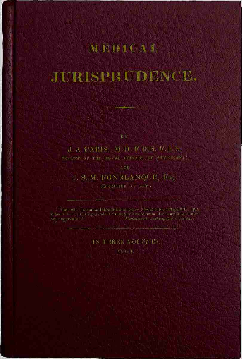 Medical Jurisprudence, Volume 1 (of 3) cover