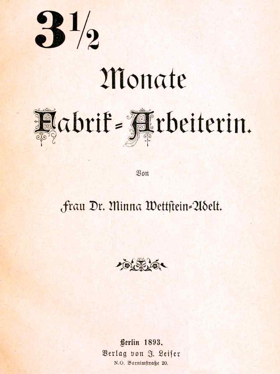 3½ Monate Fabrik-Arbeiterin cover