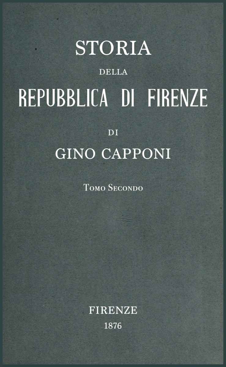 Storia della Repubblica di Firenze v. 2/3 cover