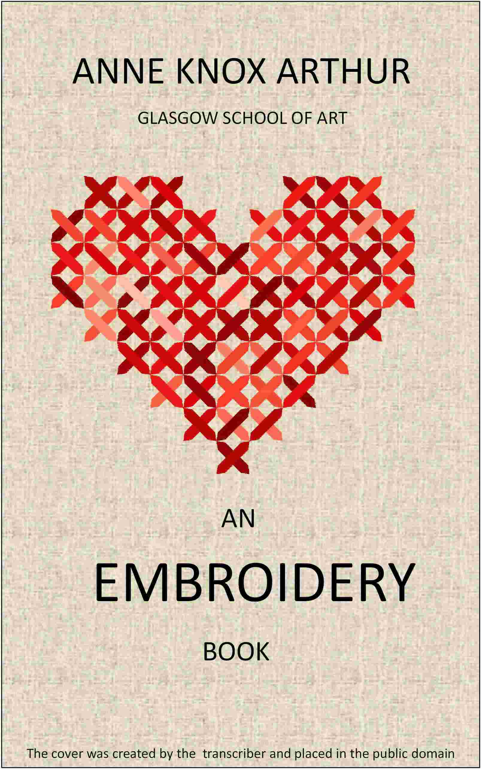 An embroidery book cover
