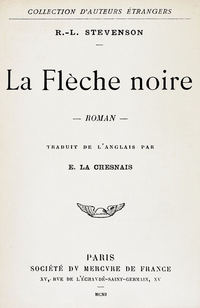 La flèche noire cover