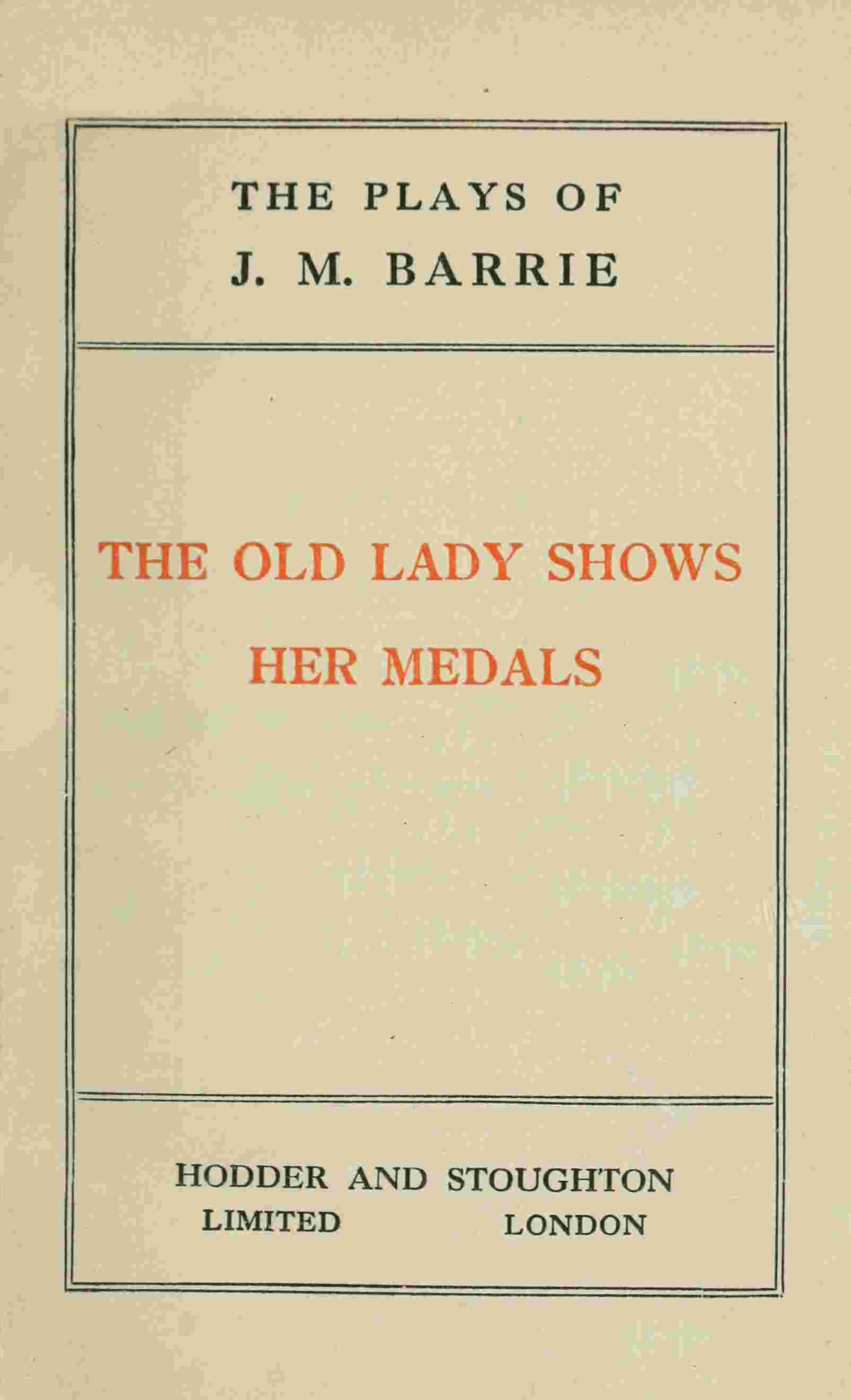 The old lady shows her medals cover