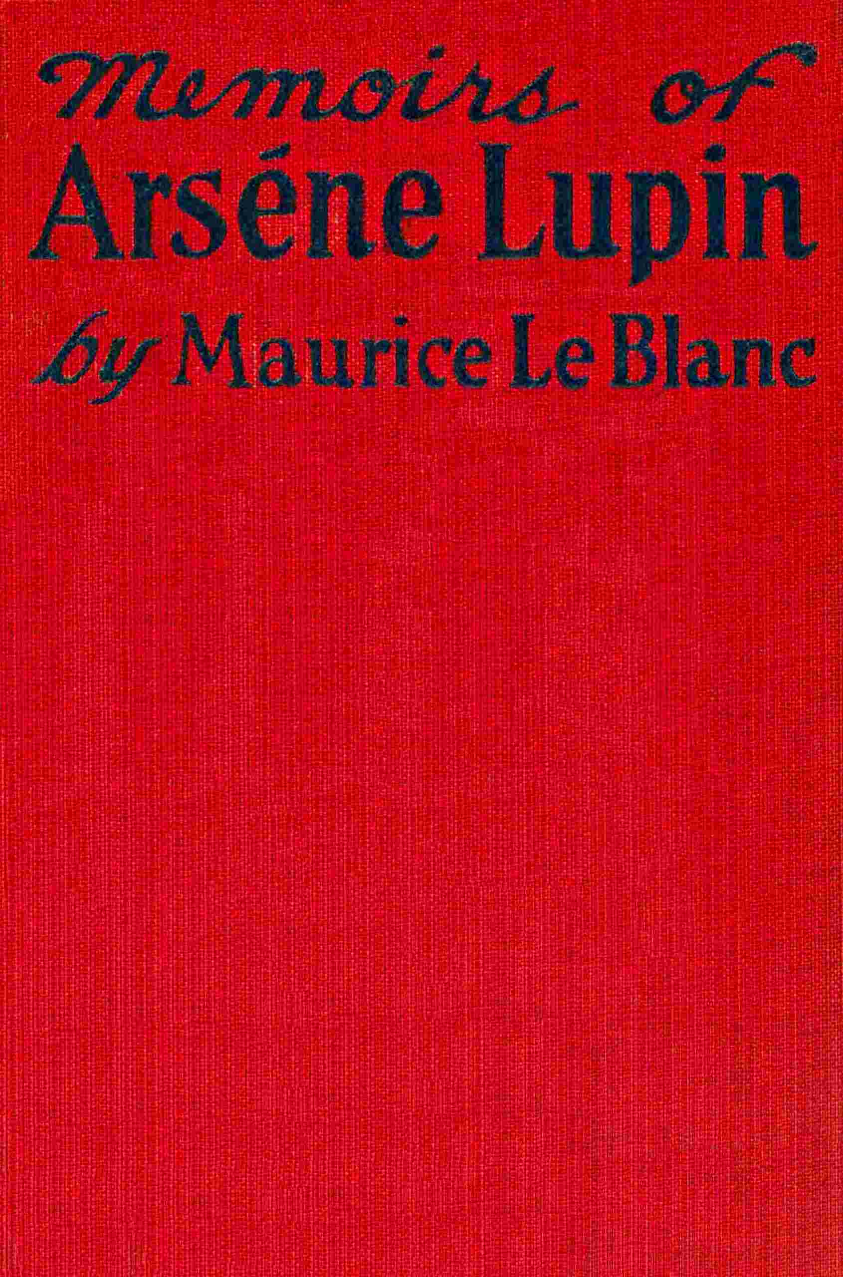 Memoirs of Arsène Lupin cover