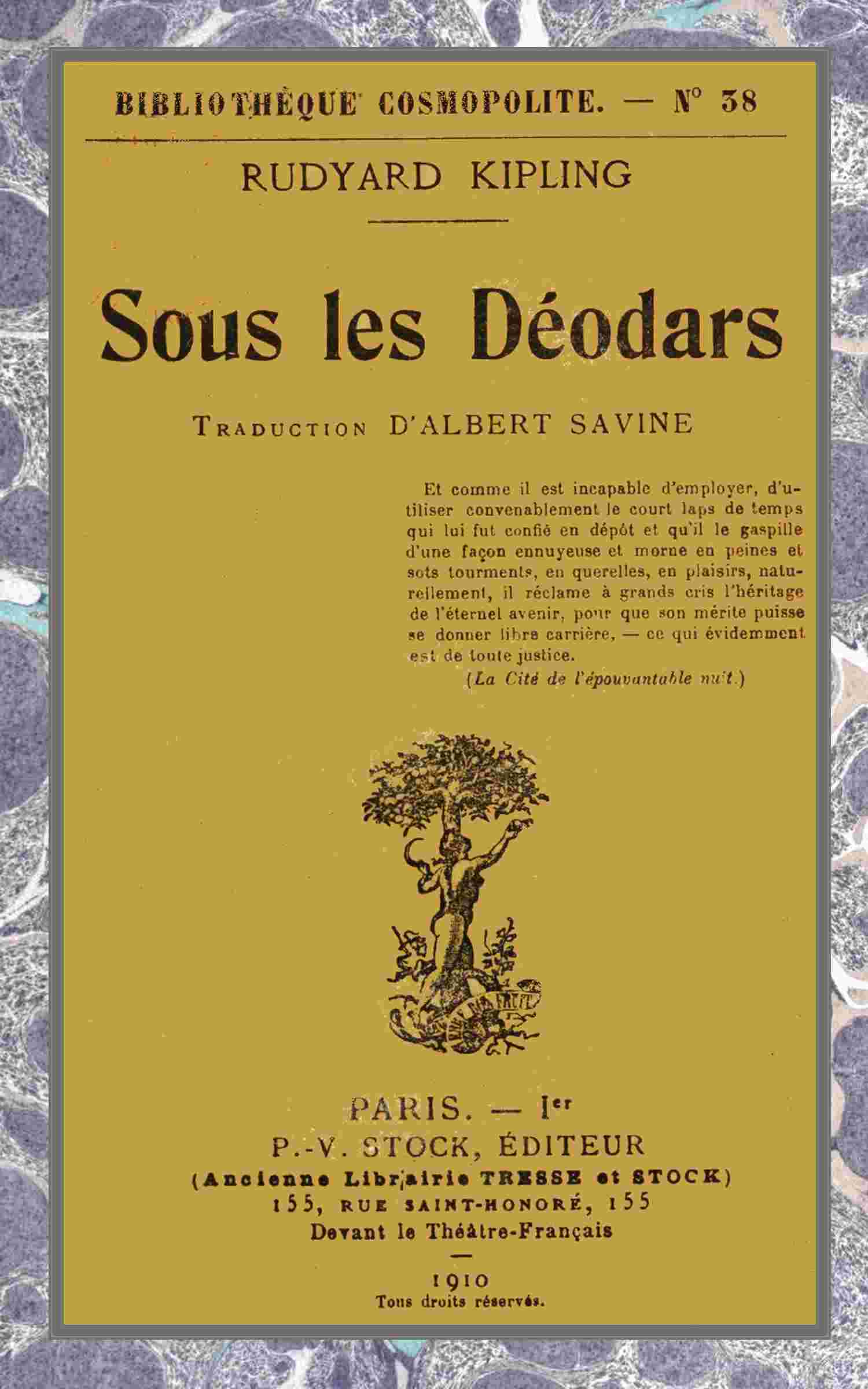 Sous les déodars cover