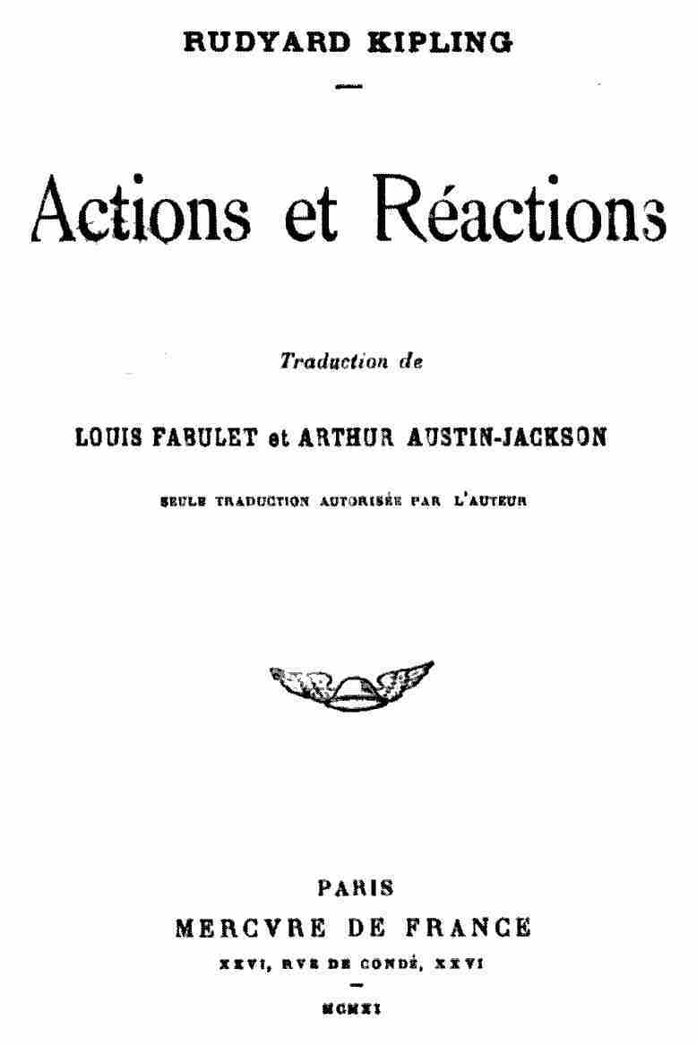 Actions et réactions cover