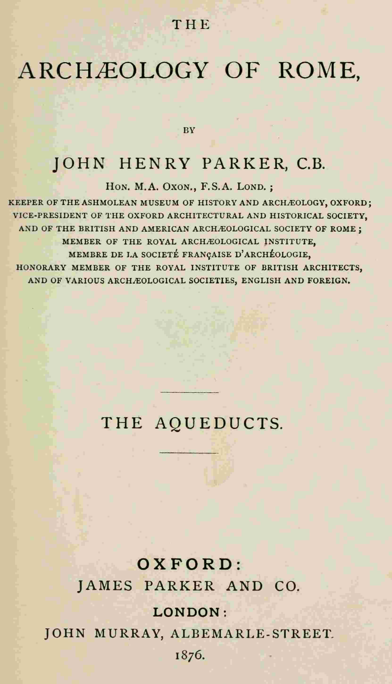 The archæology of Rome, Part 8 cover