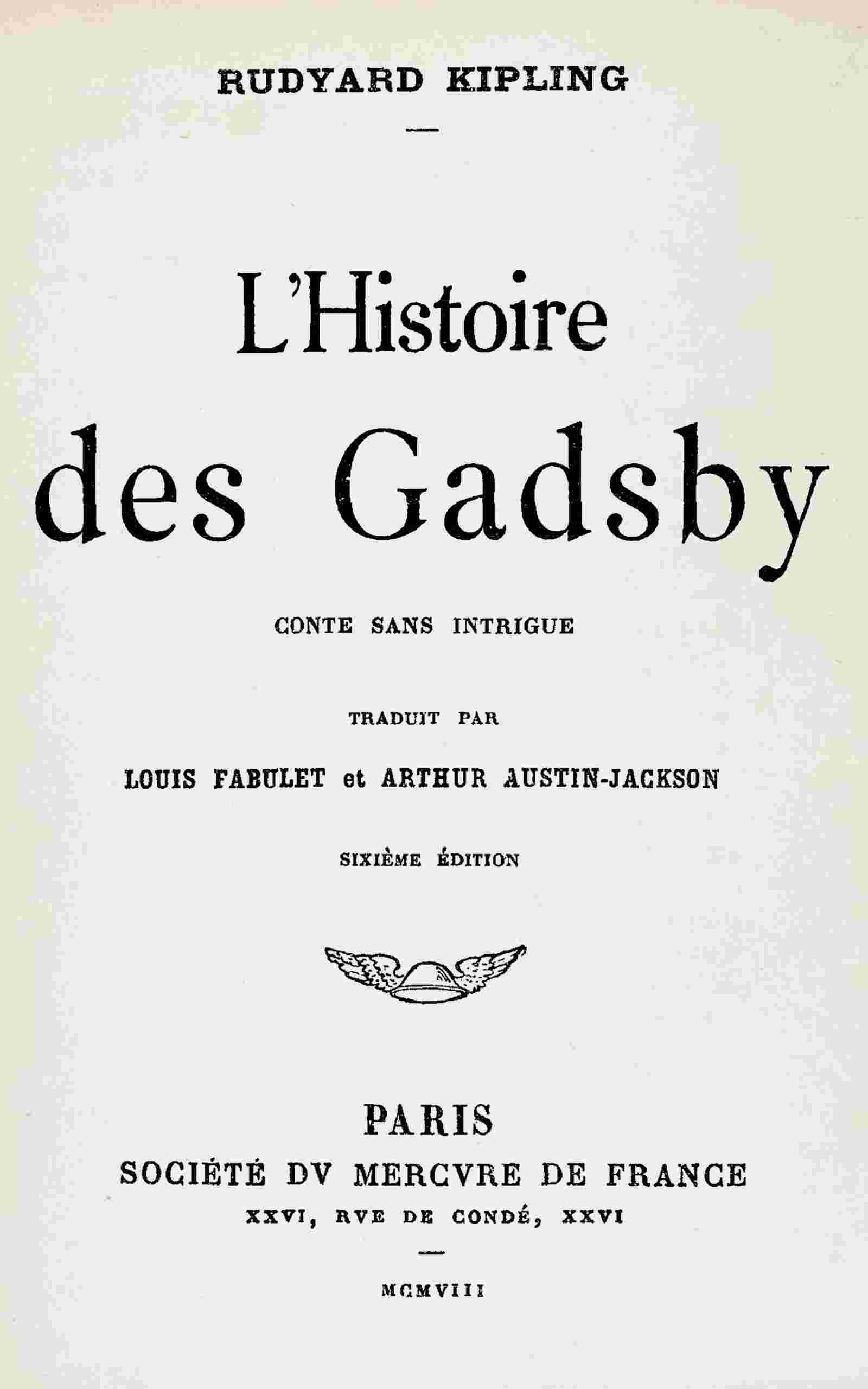 L'histoire des Gadsby cover