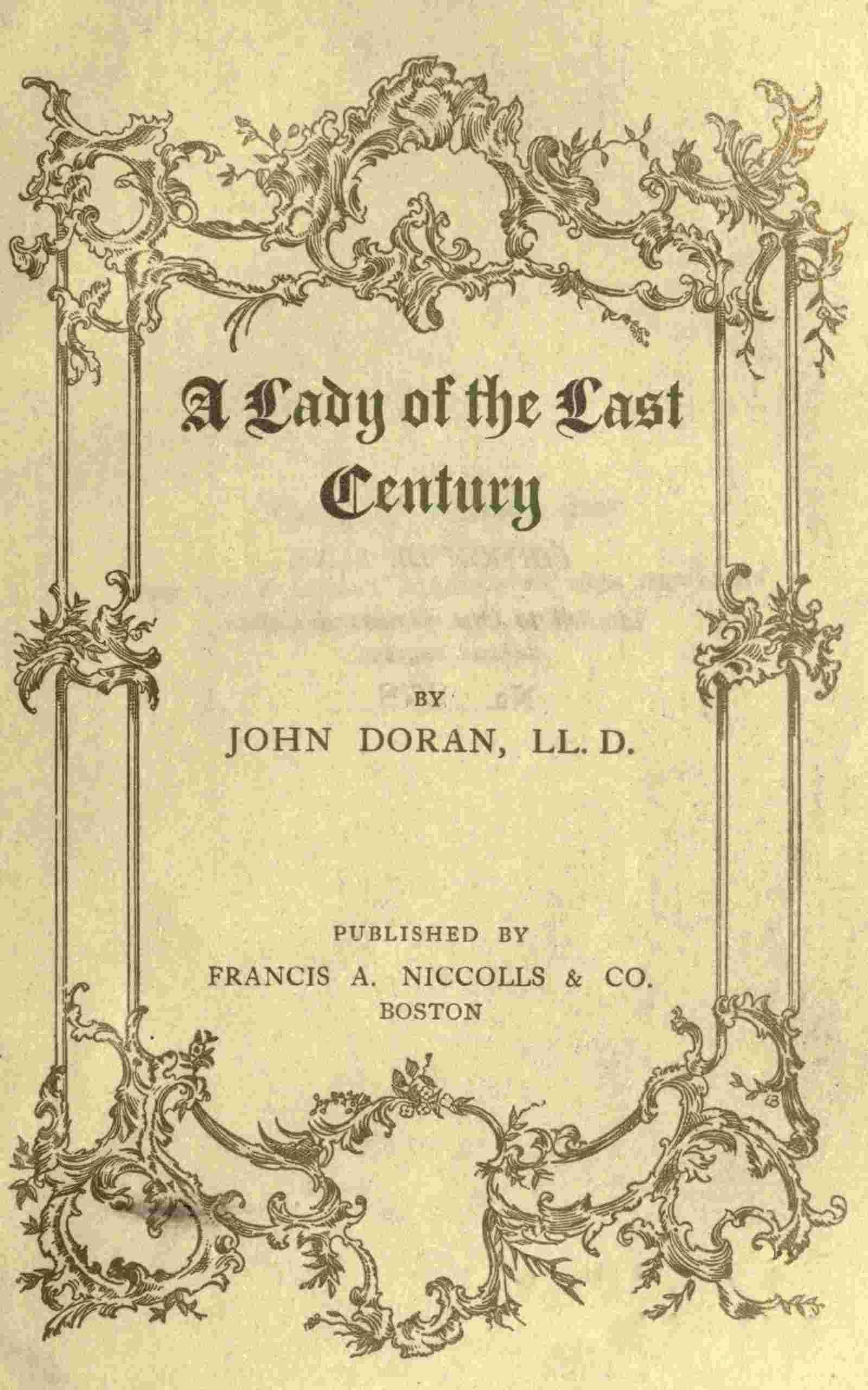 A lady of the last century cover