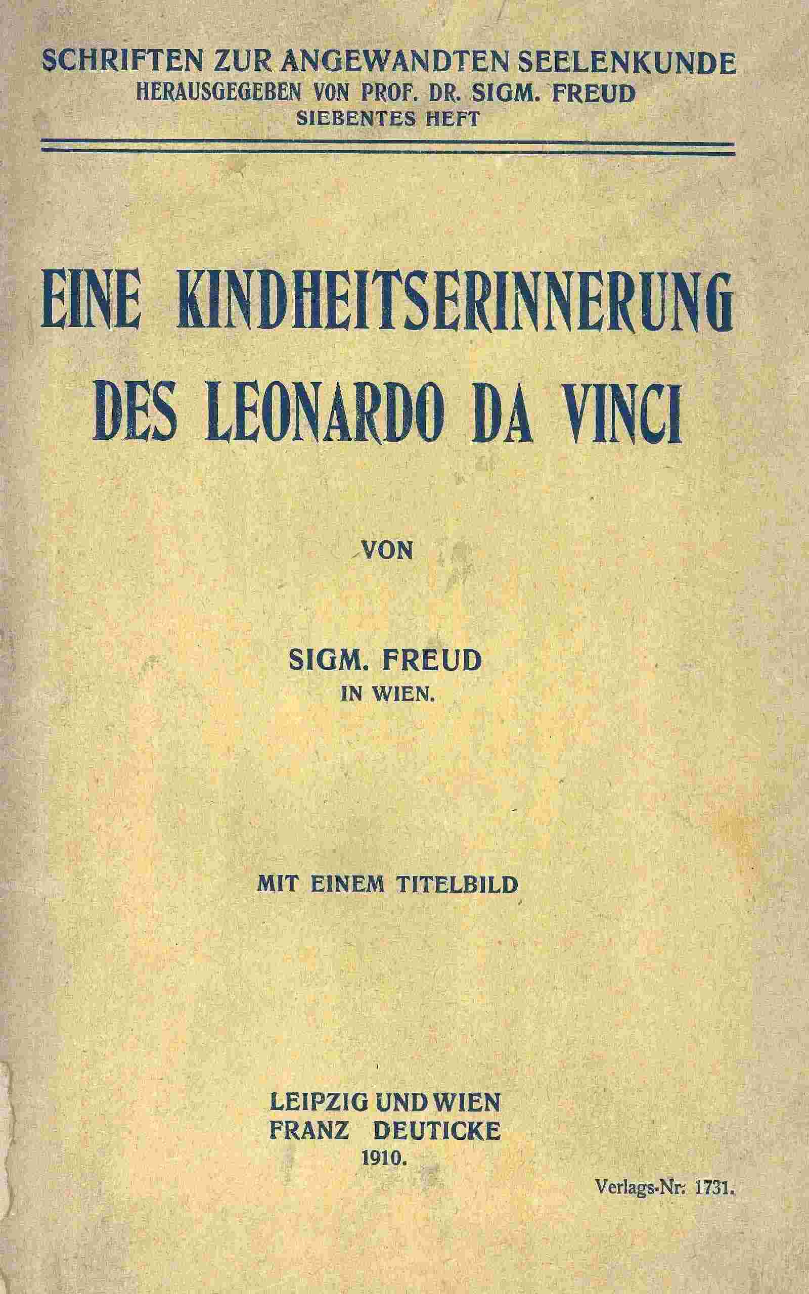 Eine Kindheitserinnerung des Leonardo da Vinci cover