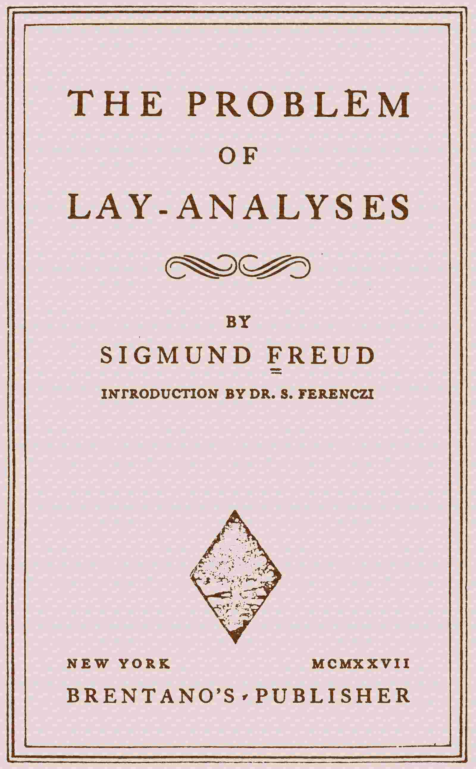 The problem of lay-analyses cover