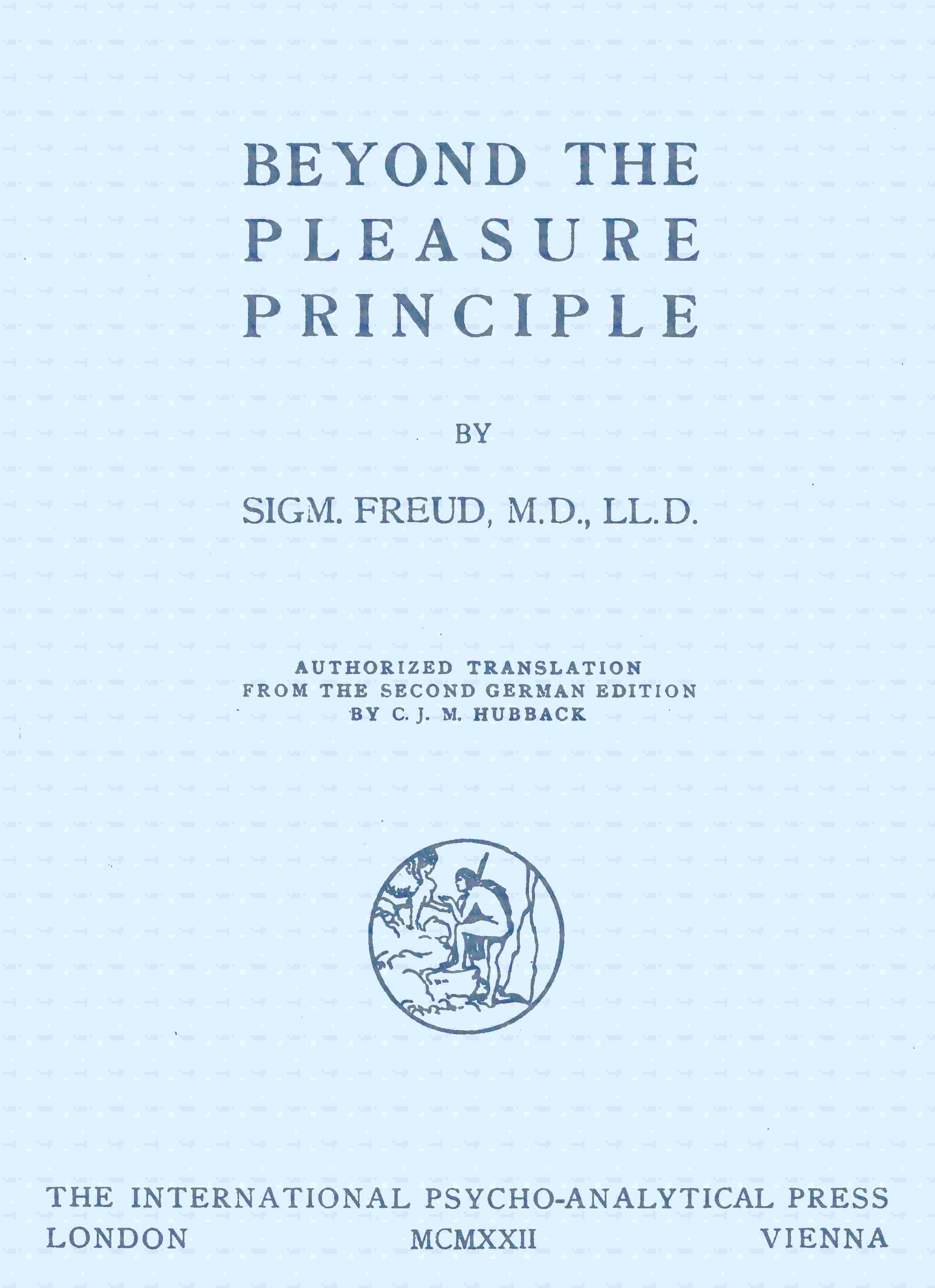 Beyond the pleasure principle cover