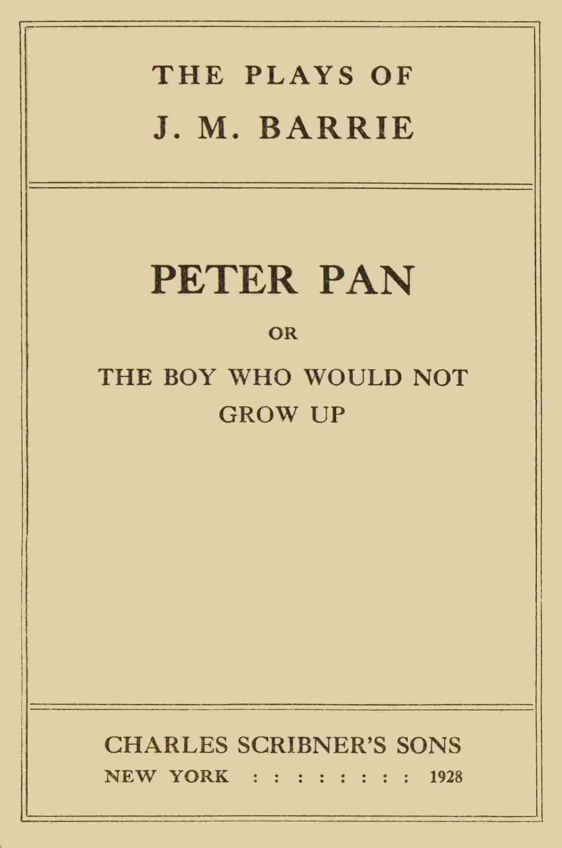 Peter Pan cover